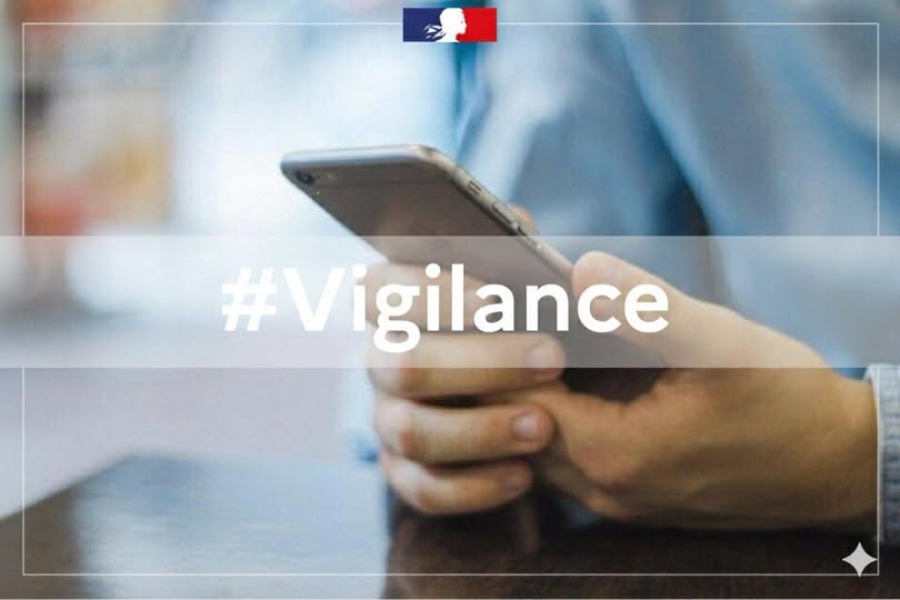 Peut être une image de téléphone et texte qui dit ’#Vi /igilance’